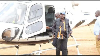 Photo of Video Of Raila Odinga Chopper Being Stoned